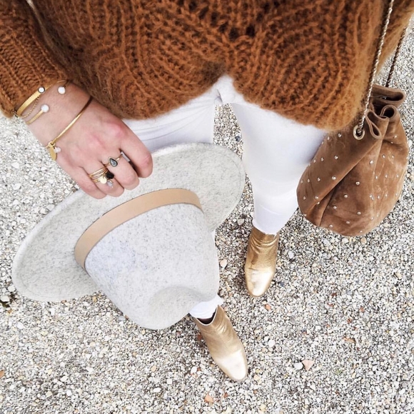 LACK OF COLOR THE MACK GREY FEDORA HAT SIZE 57CM (M) - Picture 15 of 17